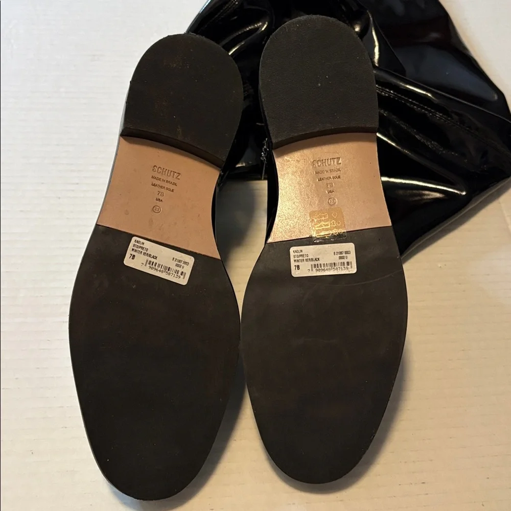 SCHUTZ Kaolin Black Patent Leather Over Knee boot NWT 7M